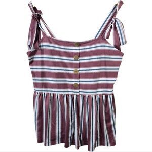 Good Luck Gem Multicolor Striped Buttoned Blouse